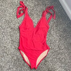 J Crew Tie-Shoulder One-Piece